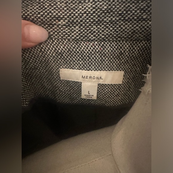 Vintage equestrian style tweed wool blend blazer - Picture 5 of 6